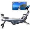 Skandika Vogatore Freki | vogatore per la casa con qualità da studio, 10-24 livelli di resistenza magnetica, sistema a volano da 8-12 kg, compatibile con l'app Kinomap (blu/grigio Plus)