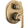DELTA Faucet Tetra 14 Series Gold 6 Impostazioni Kit di finitura valvola deviatore integrato, kit di finiture per doccia, Lumicoat bronzo champagne T24989-CZ-PR (valvola non inclusa)