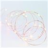 PRENDELUZ Ghirlanda luminosa 2 m con filo di rame, pile a bottone, luce bianca fredda, ideale per decorazioni interne.