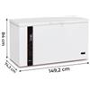 Frigo/Congelatore a Pozzetto Professionale 500, -24°C/+6°C, con Ruote, Porta Cieca e Controllore Elettronico, Larghezza 149,2 cm