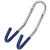 Mottez Doppio gancio a muro per bicicletta, Cromo / Blu