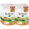 Schesir BIO, Alimento Umido Completo per Gatti, Patè di Manzo e Pollo con Carote, Senza Cereali, in Busta, Gluten Free, 16 x 85 g