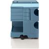 B-LINE carrello contenitore su ruote BOBY con 3 cassetti H 52,5 cm - B23BW