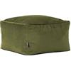 icon Amara Pouf Poggiapiedi, Verde Oliva, Velluto, Poltrona Sacco con Riempimento Incluso, Pouf Sacco, Camera da Letto, Soggiorno, Mobili Soggiorno