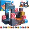 Dlishka Costruzioni Magnetiche,Set Creativo Montessori Interessante,Regali Di Compleanno Per Bambini E Adulti O Fan Dei Giochi,Giocattolo Regalo Per Bambini Maschi E Femmine Dai 3 4 5+ Anni. (Lava)