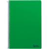 Liderpapel Quaderno a spirale leiderpapel a4 smart copertina morbida 80h 75gr quadro 4mm con margine colore verde
