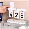 SUPTEC Calendario perpetuo giornaliero per scrivania, riutilizzabile, decorazione da scrivania per ufficio, accessori per la casa, accessori per fotografia (bianco)