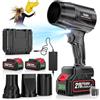 Ecarke Soffiatore a batteria con 2× batterie da 4000 mAh, motore brushless 80.000 giri/min, velocità aria 60 m/s & pressione 850 g, soffiatore portatile per foglie, polvere & neve