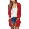 Generico Cappotti Donna Cardigan Donna Cotone Giacca Cardigan con Cappuccio con Cappuccio a Maniche Lunghe Tascabile Tinta Unita I Fatti