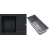 Franke Maris zlewozmywak granitowy z wkładką ociekową 62x50 cm czarny 114.0741.969