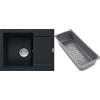 Franke Maris zlewozmywak granitowy z wkładką ociekową 62x50 cm czarny 114.0741.968