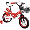 binxun Bicicletta per bambini, 12 pollici, universale, per principianti, con ruote di supporto e bottiglia d'acqua, adatta per bambini, da 2,62 - 3,11 ft in (rosso)