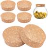 AHANDMAKER AHADERMAKER Confezione da 6 Tappi per Bottiglia in Sughero Tappi Grandi conici in Sughero in Legno Morbido Naturale per Barattoli di Vetro, Bottiglie di Vetro e Ceramica, 2,9x0,8, Diame