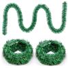 Kenvora 11m Ghirlanda Natalizia per Esterno - 2 Pezzi 5.5m Decorazioni Natalizie Artificiale Ghirlande Natalizie, Non Illuminato Verde Ghirlanda Albero di Natale per Porta Scale Camino Ringhiere