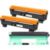 Veson 2 x Toner TN1050 TN-1050 e 1 x Tamburo DR-1050 compatibili per Brother HL-1112A HL-1112E Serie HL-1112 HL-1201 HL-1210W HL-1211W HL-1212W MFC-1810E MFC-1815 MFC-1910 W (Kit da 3)