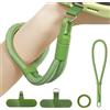 Bellanova Corto Cordino per Cellulare, Laccio per Cellulare da Polso, Cinturino da polso con patch ultra sottile, Catena Rimovibile Compatibile con Smartphone (Verde matcha)