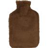 MIJOMA Morbida borsa dell'acqua calda in peluche, 1,75 litri, compagna di sera d'inverno, in colori alla moda, comoda borsa dell'acqua calda per prestazioni termiche ottimali (color crema)
