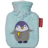 Hugo Frosch Mini borsa dell'acqua calda, 0,2 l, rivestimento in velluto, colore: blu ghiaccio