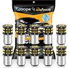 Defvnsy Confezione da 10-1142 BA15D Lampadine LED, 3014 54-SMD Bianco Caldo 3000K 1004 Lampadine di Ricambio per 12V Interni Camper Camper Rimorchio Barca Illuminazione Lampadina di Coda