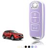 TOOMUME Cover Chiave TPU, Custodia Chiave Adatto per Mazda 2/3/6 M2 M3 M6 CX3 CX4 CX5 CX6 CX7 CX8 CX9 CX30 CX60 MX5 MX30 Atenza Axela, Copri Chiavi Guscio Chiave Auto Telecomando - Smart Key