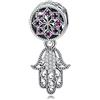 JYRRONG Ciondolo "mano di Fatima" a forma di cuore con chiave, in argento Sterling 925, per anniversari, compatibile con bracciale Pandora A
