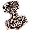NKlaus Perlina per barba con capelli vichinghi THORBART Gioielli per barba Thorshammer Bronzo 7694