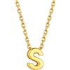 Supcare Collana Donna in Acciaio Inossidabile，Ciondolo Donna Oro con Lettera S Lunga 41cm+27cm estenzione di catena, Collana Ragazza Iniziale per Anniversario, Idee Regalo
