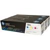 Hp Multipack Ciano / Magenta / Giallo Cf341A 126A 3000 Pagine 3 Toner 126A: C+M+Y Originale