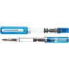TWSBI Penna stilografica Eco Blu trasparente con caricamento a stantuffo, pennino in acciaio F/M, 13,3 cm