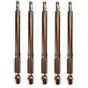 jjw-Germany 5 pezzi professionale punte Torx T 25 X 90 mm di lunghezza, in acciaio speciale antiurto, nichelato