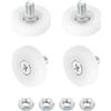 QUARKZMAN Ruote per Cassetti in Nylon Ruote di Ricambio per Pulegge Cassetti Armadi Cuscinetto 29mm Guide Scorrevoli con Dadi per Parti Mobili Armadio Armadio Confezione da 4
