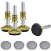 INCREWAY - Livellatori per gambe girevoli per mobili, 4 piedini regolabili per livellamento scorrevoli, in metallo resistente, per sedie e tavoli e divani (oro)