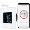 CNBINGO Zigbee - Termostato intelligente da incasso con sonda, termostato digitale per acqua, riscaldamento a pavimento e caldaia, compatibile con Alexa e Google Assistant, controllo vocale, bianco