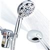Beelee Soffione doccia a mano a 7 impostazioni, soffione doccia ad alta pressione con filtro per addolcitore d'acqua dura, potente spray integrato (cromo lucido), tubo doccia e supporto inclusi