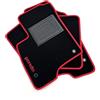 ASC tappetini auto compatibili con FIAT PANDA 312 III serie dal 2012 al 2019 tappeti auto in moquette con bordo antiscivolo ROSSO battitacco in gomma 1 logo ROSSO
