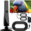 Fiorky 2024 Antenna TV, Antenna TV Digitale con Amplificatore di Segnale Antenna TV a Ventosa Supporto 4K 1080P Antenna ad Alto Guadagno Portata di 50 Miglia Plug Play for Esterni Interni