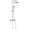 Jacob Delafon - Colonna doccia Termostatica Opera - Testa Rotonda 30 cm, Doccetta quadrata, Regolatore di flusso, Risparmio di acqua - Cromer - E26587-CP