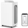 Eulenke Deumidificatore 26L/giorno, controllo WiFi/APP, deumidificatore elettrico con 3 modalità di funzionamento, display digitale, serbatoio dell'acqua rimovibile e tubo di scarico, timer 24H