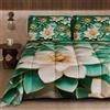PETTI Artigiani Italiani - Trapunta Invernale, Piumone Invernale, Trapunta Matrimoniale Double Face Tinta Unita e Stampa Digitale Floreale 05 7, 100% Microfibra, Made in Italy