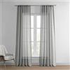 HPD Half Price Drapes Half Price Drapes HPD Solid Sheer Curtains for Living Room Linen Texture 50 X 96 (1 Panel), SHCH-SS07163-96, Paris Grey