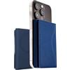 TECHMADE ETRES Smart Wallet Classic Saffiano - Portafoglio MagSafe RFID Uomo Donna, Slim, Elegante, con Tasca per Contanti - Compatibile iPhone (blu)