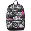 Seven Zaino Scuola Reversibile New Pockets The Double, Nero Fucsia, Pink Street, Zaino Multitasche Con Auricolari Earphones Wireless Led, Tasca PC, Tasca Borraccia e Markers, Zaino Medie Superiori