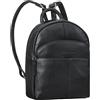 STILORD 'Elva' Zaino Donna Pelle Vera Elegante Zainetto Piccolo - Mini Borsa Zaino Cuio Ideale Come Zaini da Città e Viaggio Antifurto con Molti Scomparti, Colore:nero