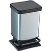 ROTHO PATTUMIERA PASO 20LT A PEDALE IN PPL METALLIZZATO ROTHO