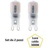 F.a.n Europe Lighting S.r.l. G9 set 2 Lampadine a led 2,2w Luce Calda 3000k 190 Lumen fan Europe