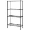 Verdelook Scaffale a Filo 5 Ripiani Acciaio Verniciato Nero 35x61x180h cm