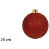 Due Esse Christmas Palla di Natale Diametr 25 cm Glitterata Rossa di Dueesse Christmas