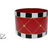 Due Esse Christmas Cesta in Latta Decoro Tamburo Rosso H17.5 Diametro 25 cm di Dueesse Christmas