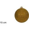 Due Esse Christmas Palla 15cm Glitterata oro di Duesse Christmas