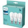 Philips Lighting Led Goccia 100 w e27 4000k non Dimmerabile box da 3 Pezzi di Philips